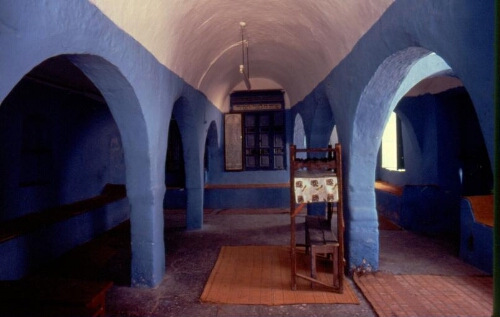 Intérieur de la synagogue de la Ghriba